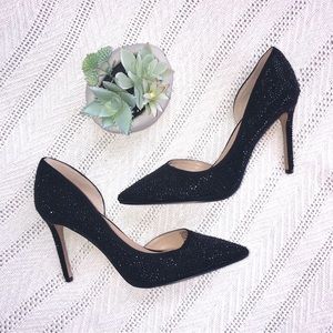 INC International Concepts Black Glitter Heel